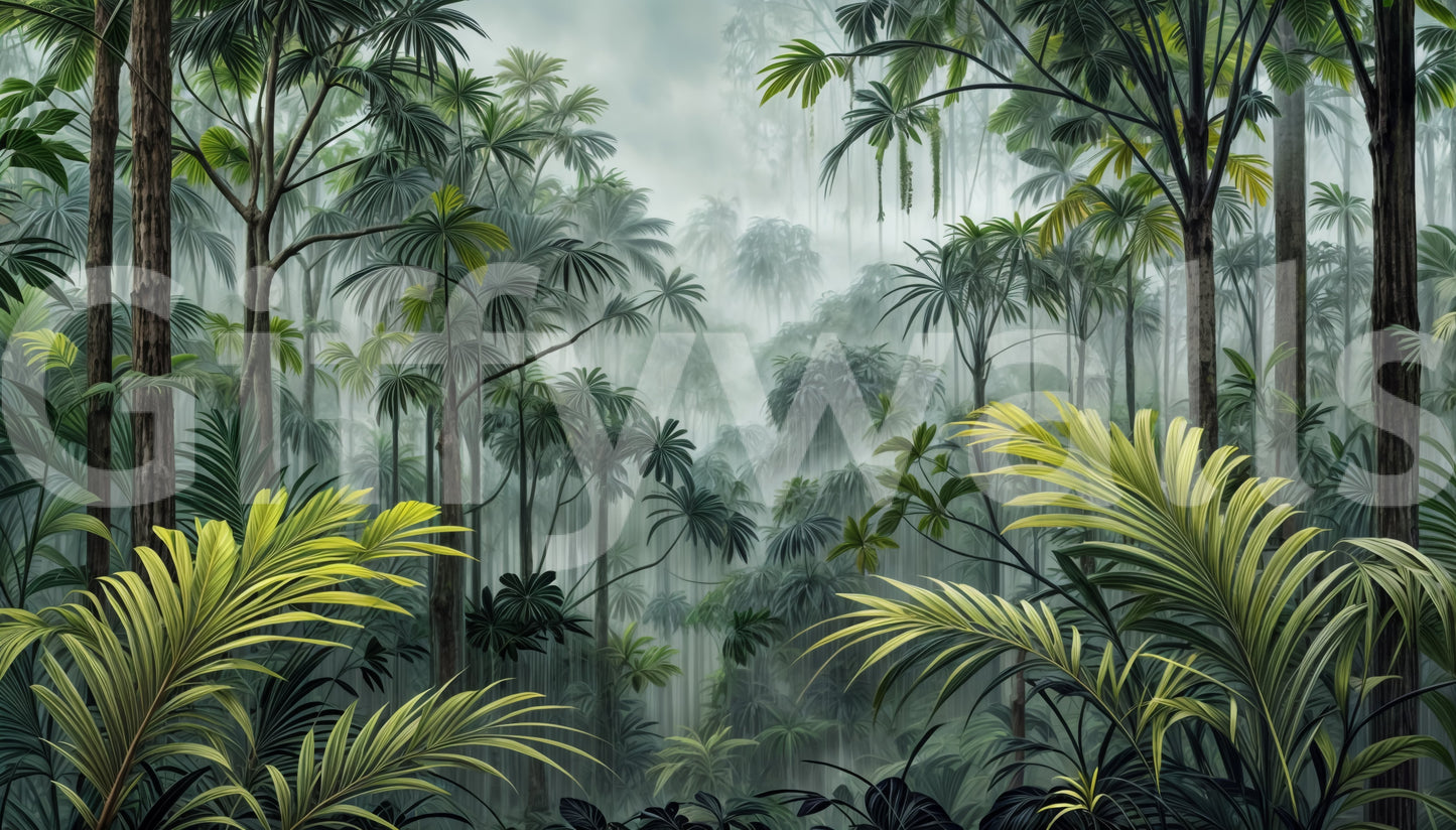 Wild jungle scene for wall décor