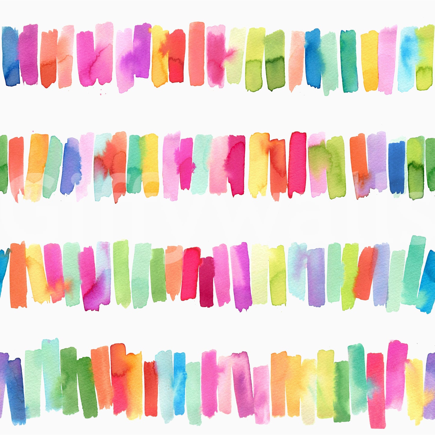 Colorful Brushstrokes Stripes Rainbow Wallpaper