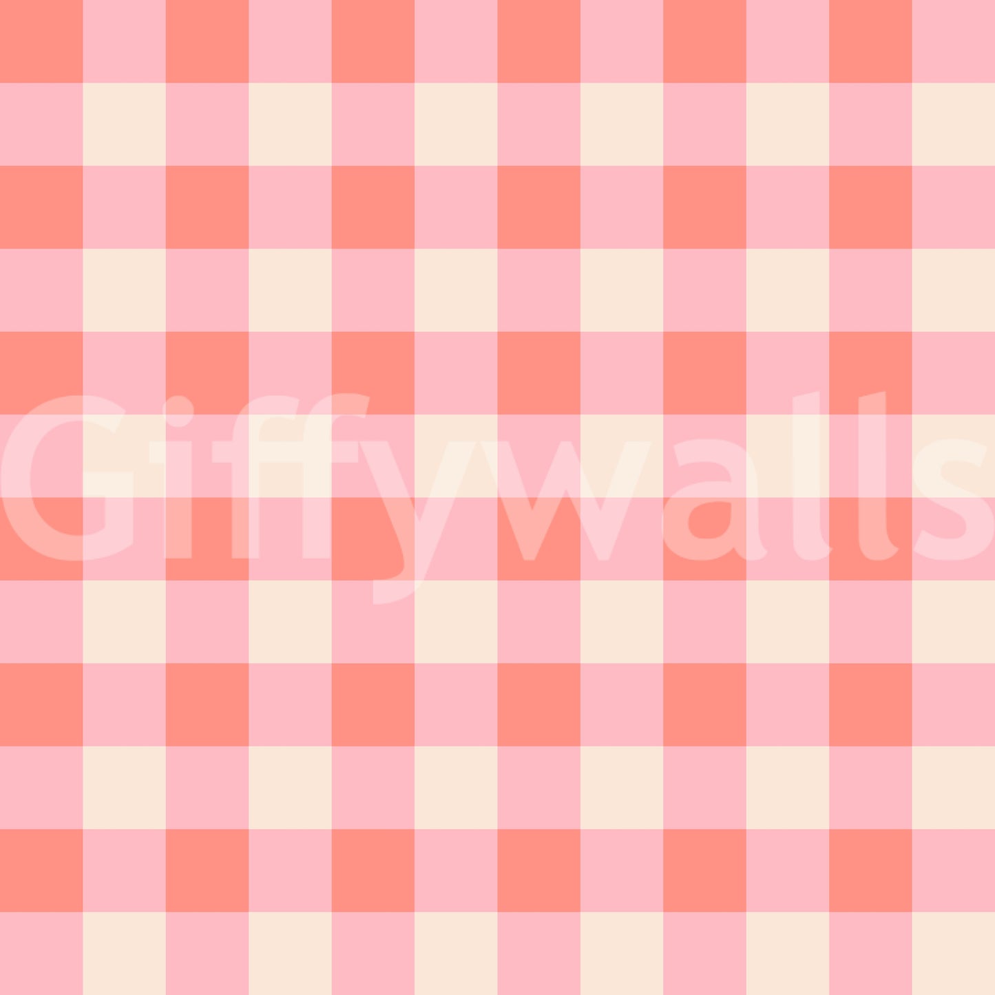 Peach-themed check wallpaper with soft style
