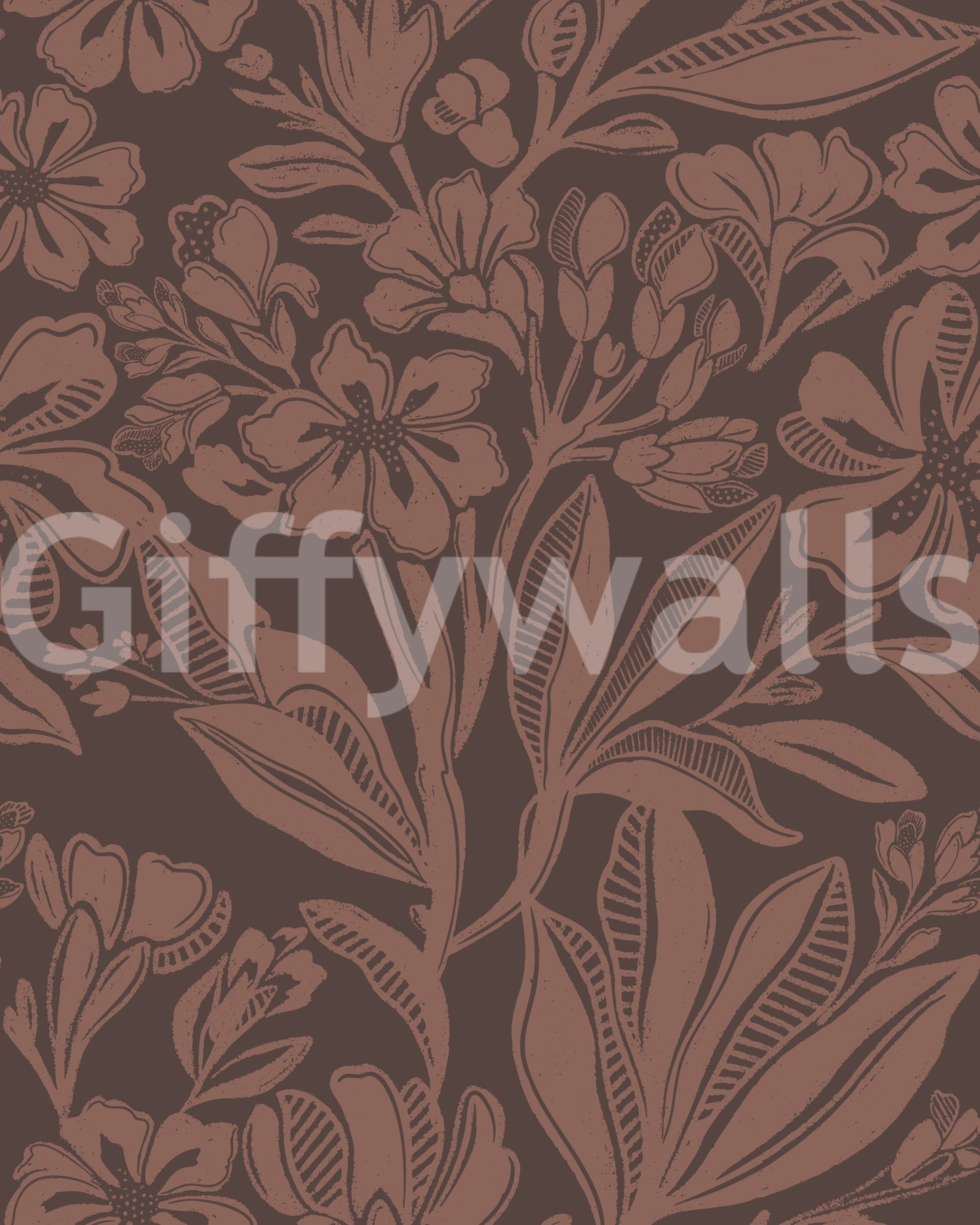 Terracotta Bloom Wallpaper