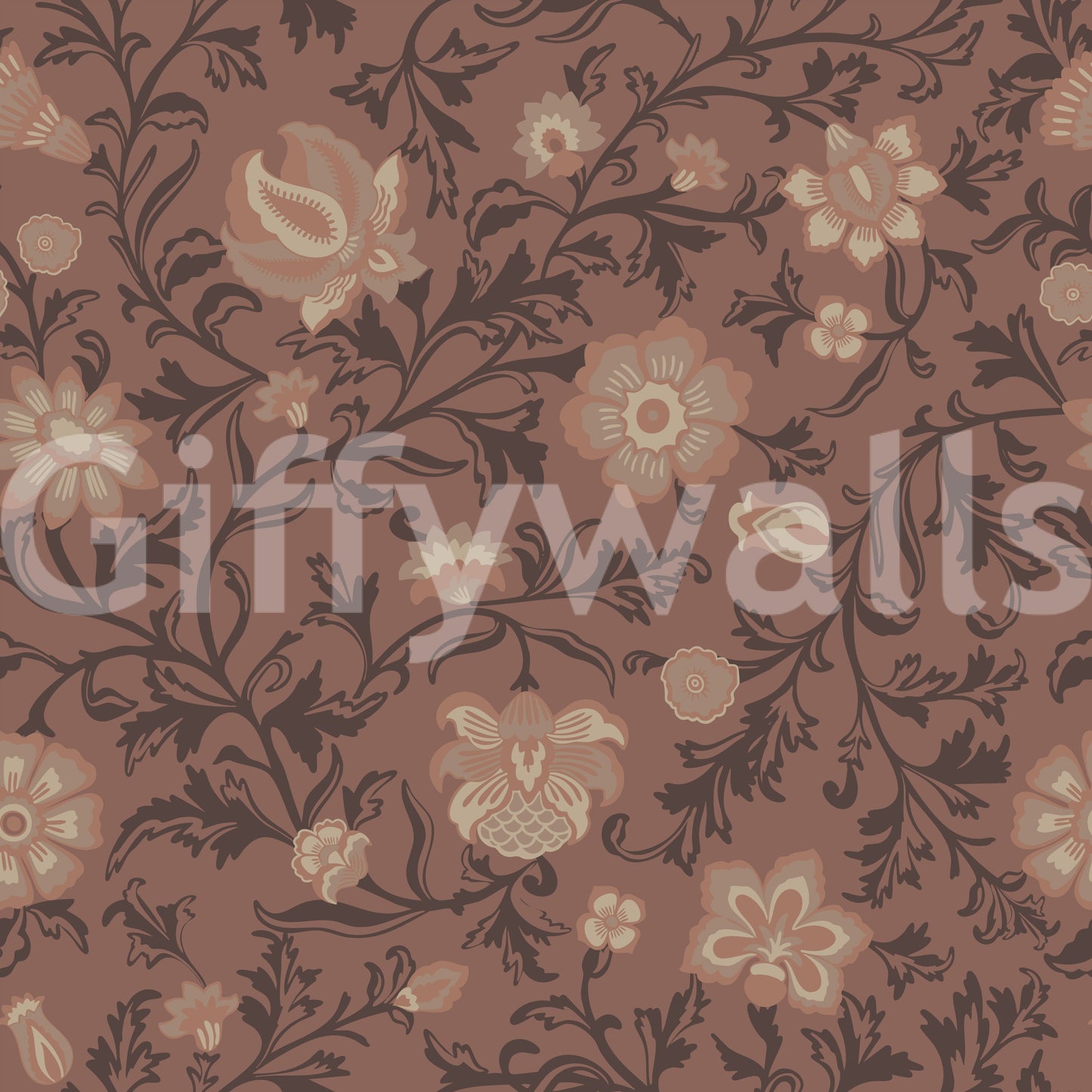Earthy brown Elegance Wallpaper