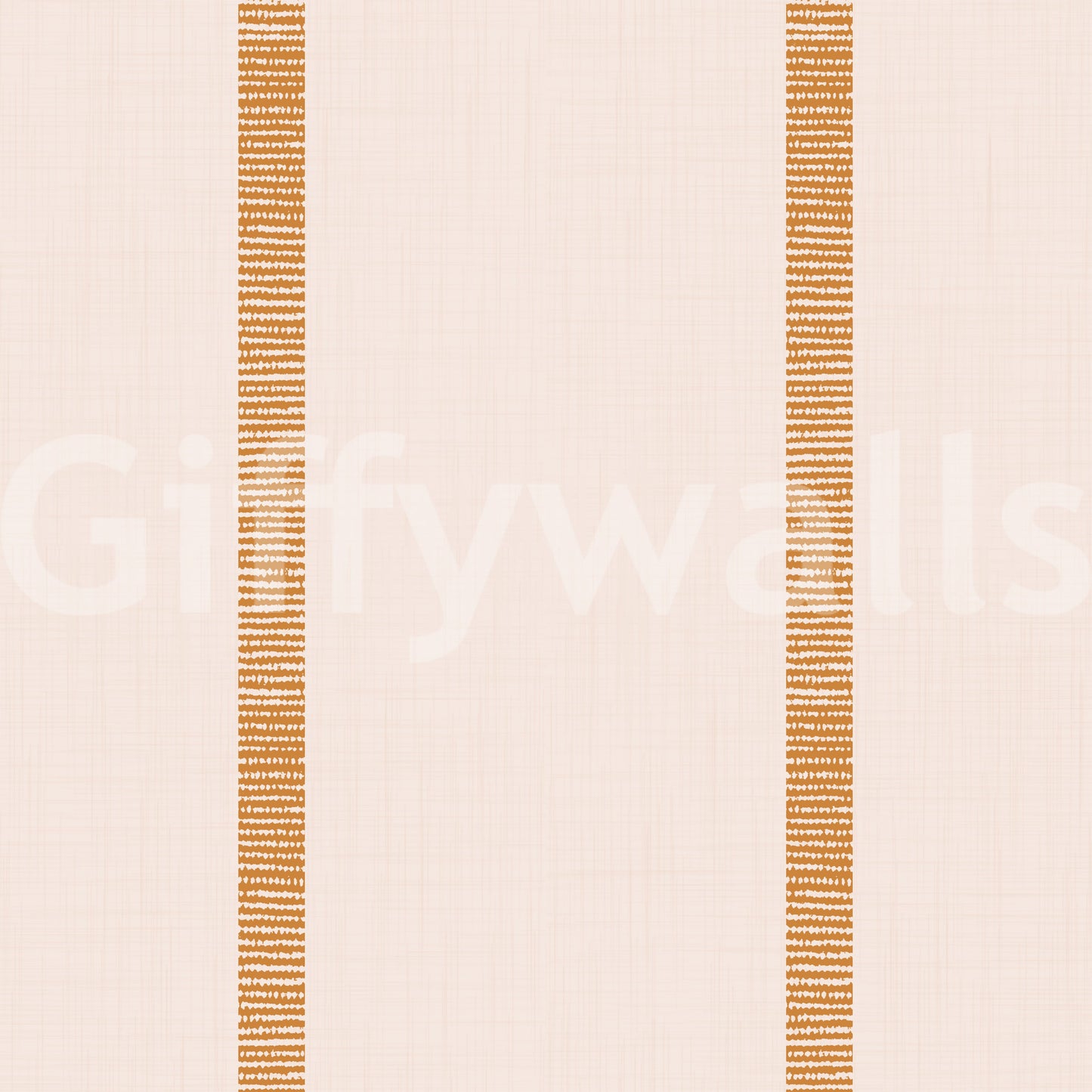 Boho Golden Harmony Stripes Beige Caramel Brown Wallpaper