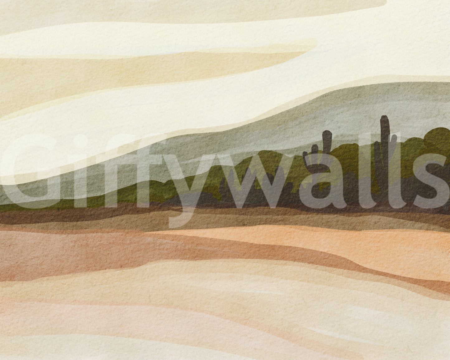 Soft flowing shape wallpaper