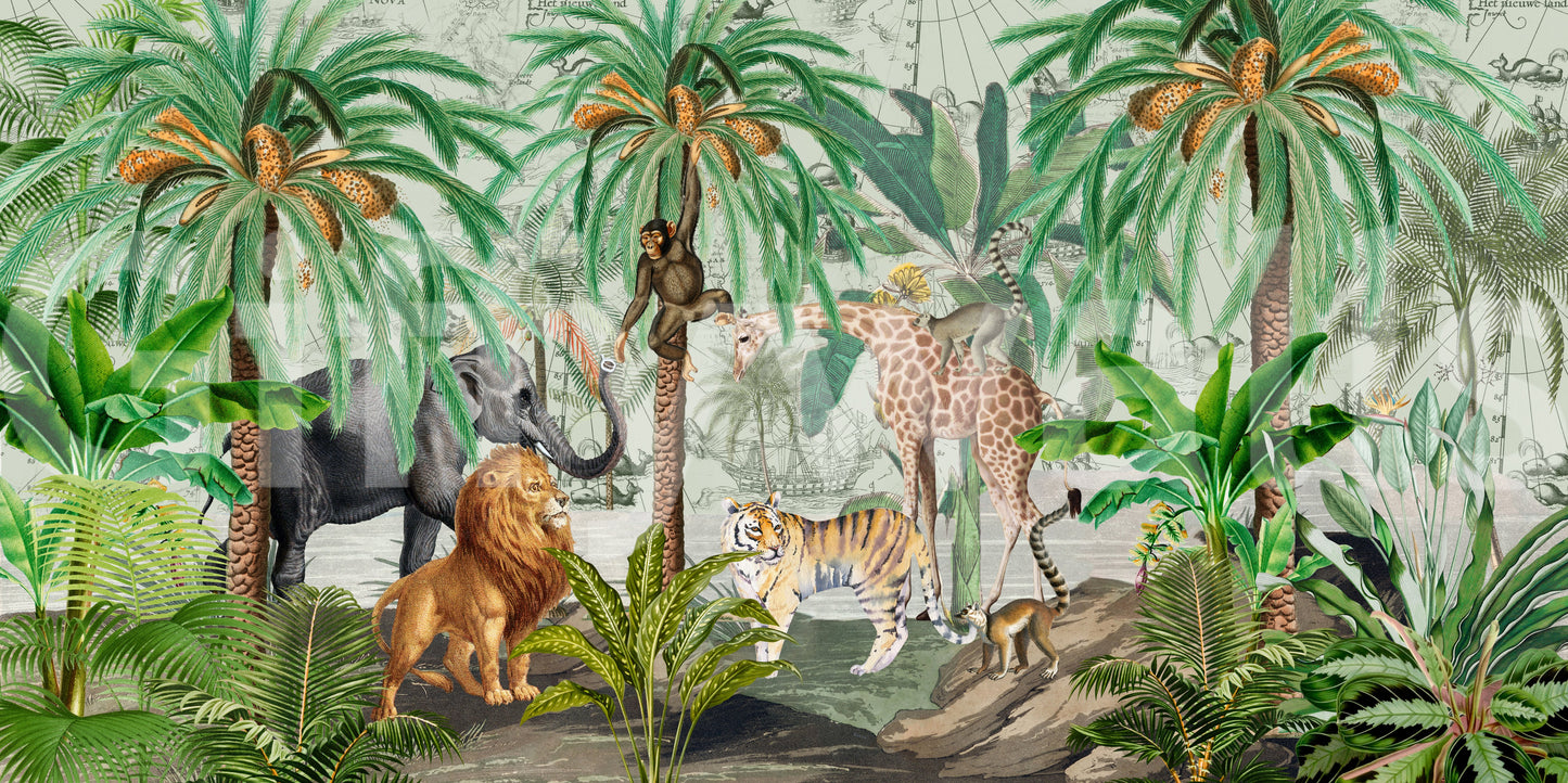 Wallpaper with vibrant tropical designs