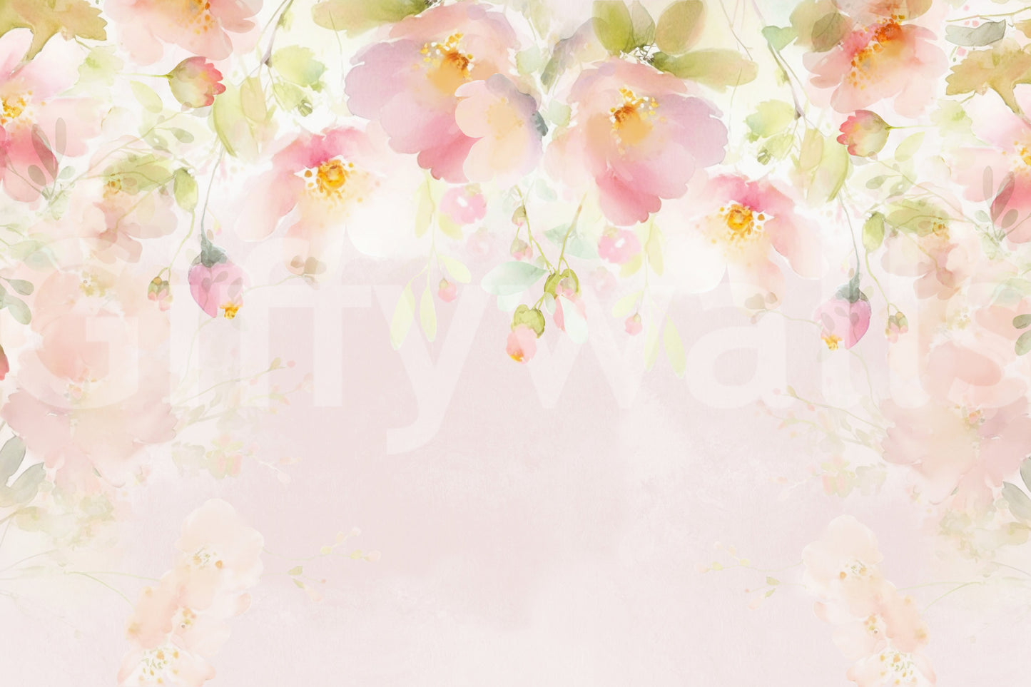 Feminine floral wallpaper