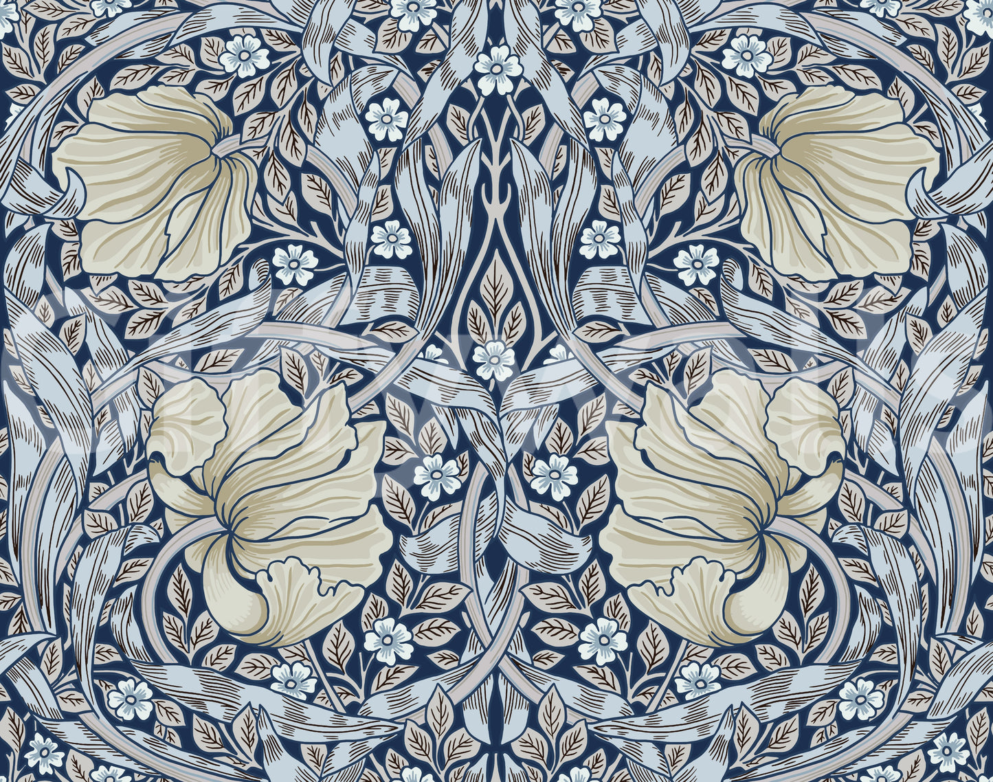 Vintage floral wallpaper for interiors