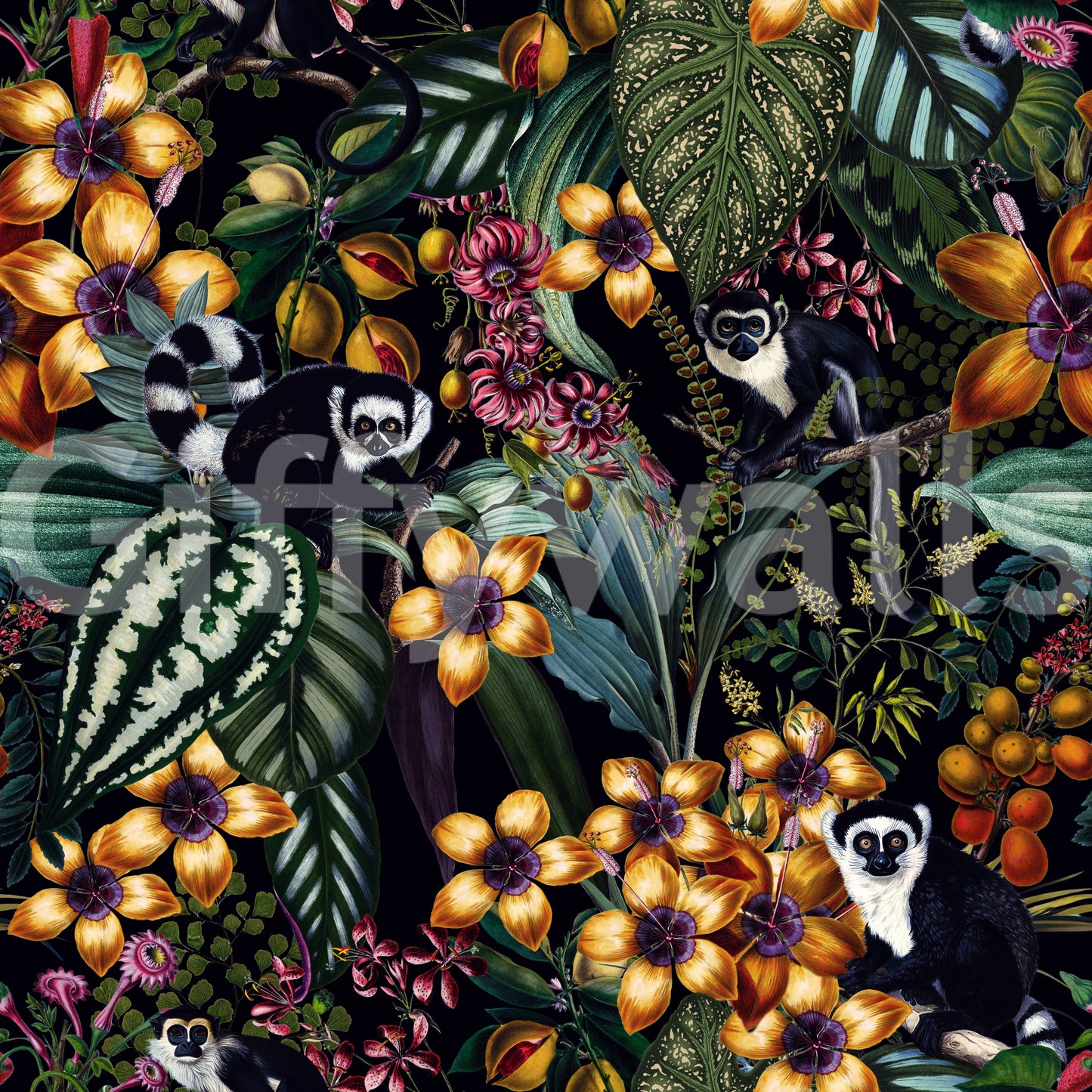 Lemur's Secret Garden Wallpaper