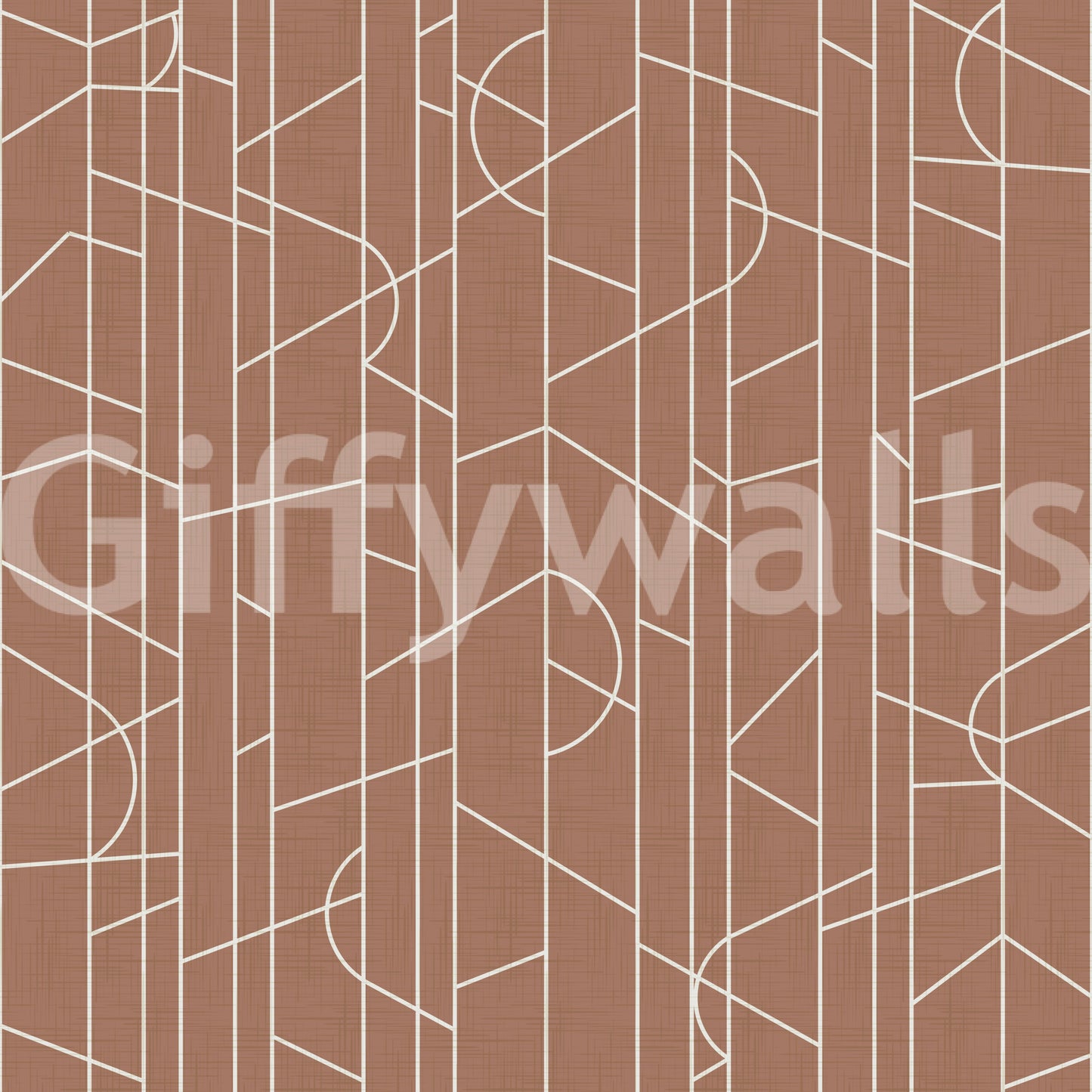 Abstract line design in cozy mocha finish
