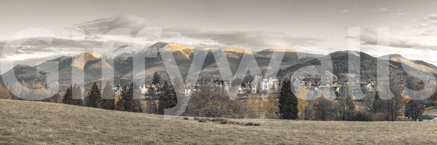 Panoramic British landscape wallpaper