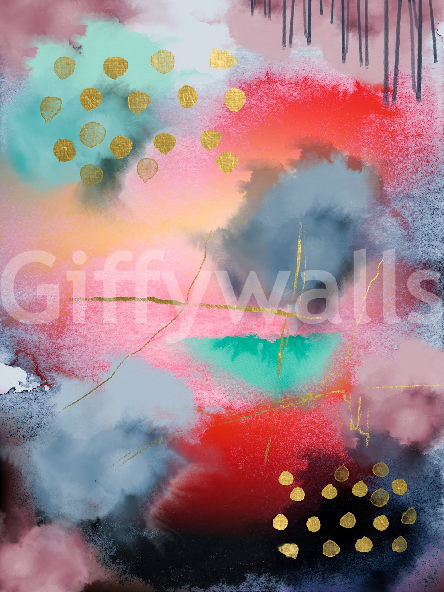 Calming tones mural wallpaper