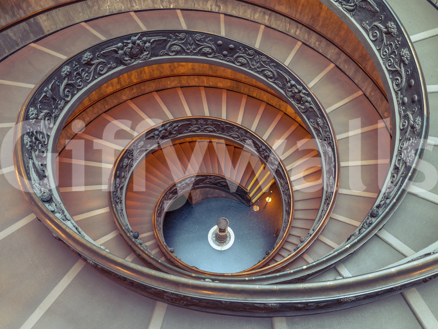 Artistic architecture wall mural