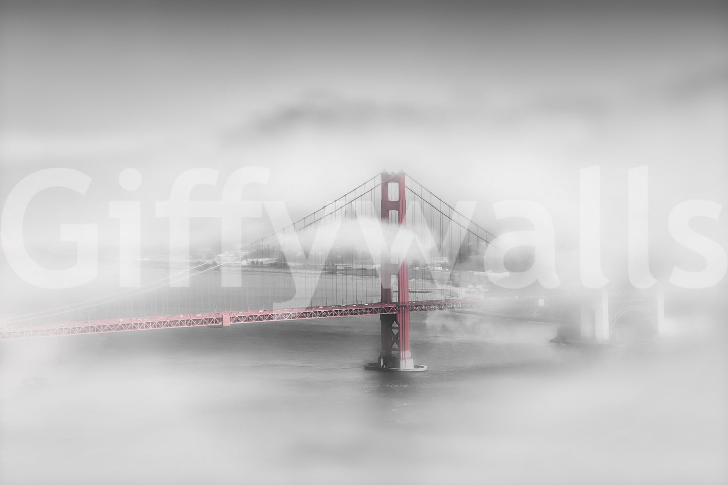 Foggy Golden Gate Bridge | colorkey Wall Mural