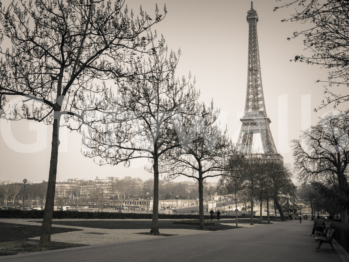 Dreamy sepia tones evoking the romance of Paris in every corner