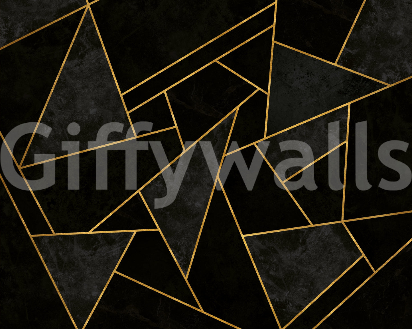 Striking black mosaic pattern with cracks for a luxurious look