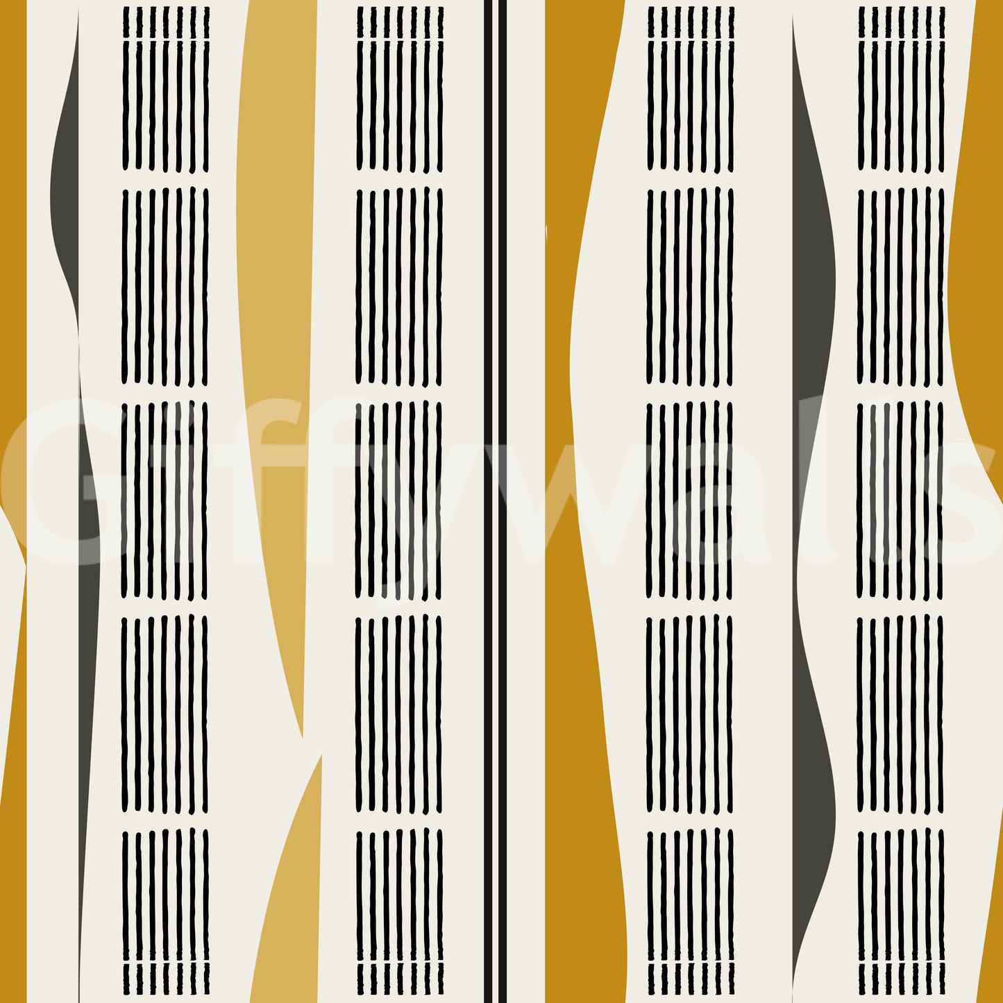 Bold and artistic abstract stripes and curves for feature walls