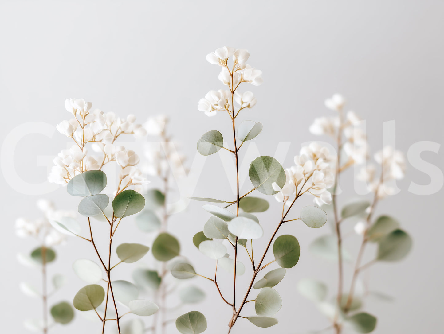 Light flower wallpaper for living room