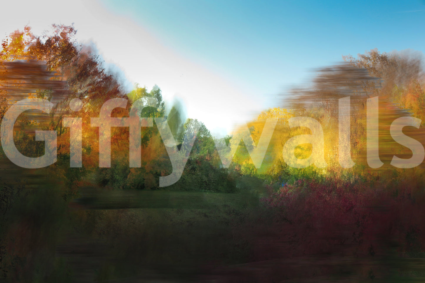 Serene seasonal wall wallpaper