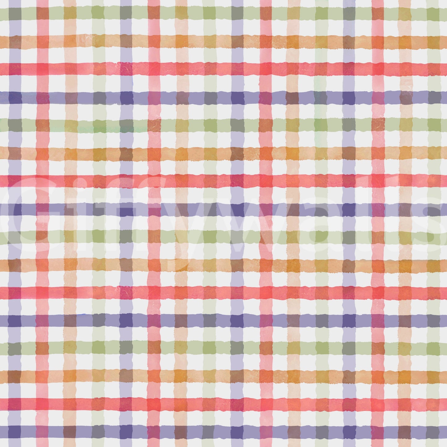Modern and colorful checkered plaid wallpaper.