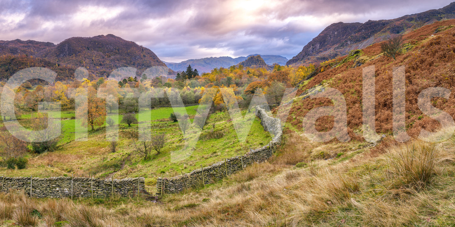 a peaceful view of golden hills