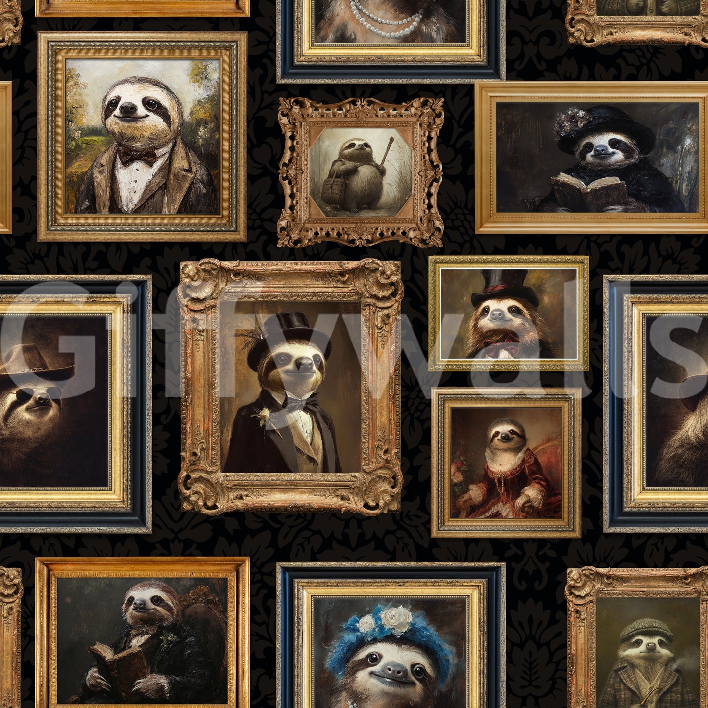 Artistic and unique animal-themed wallpaper.