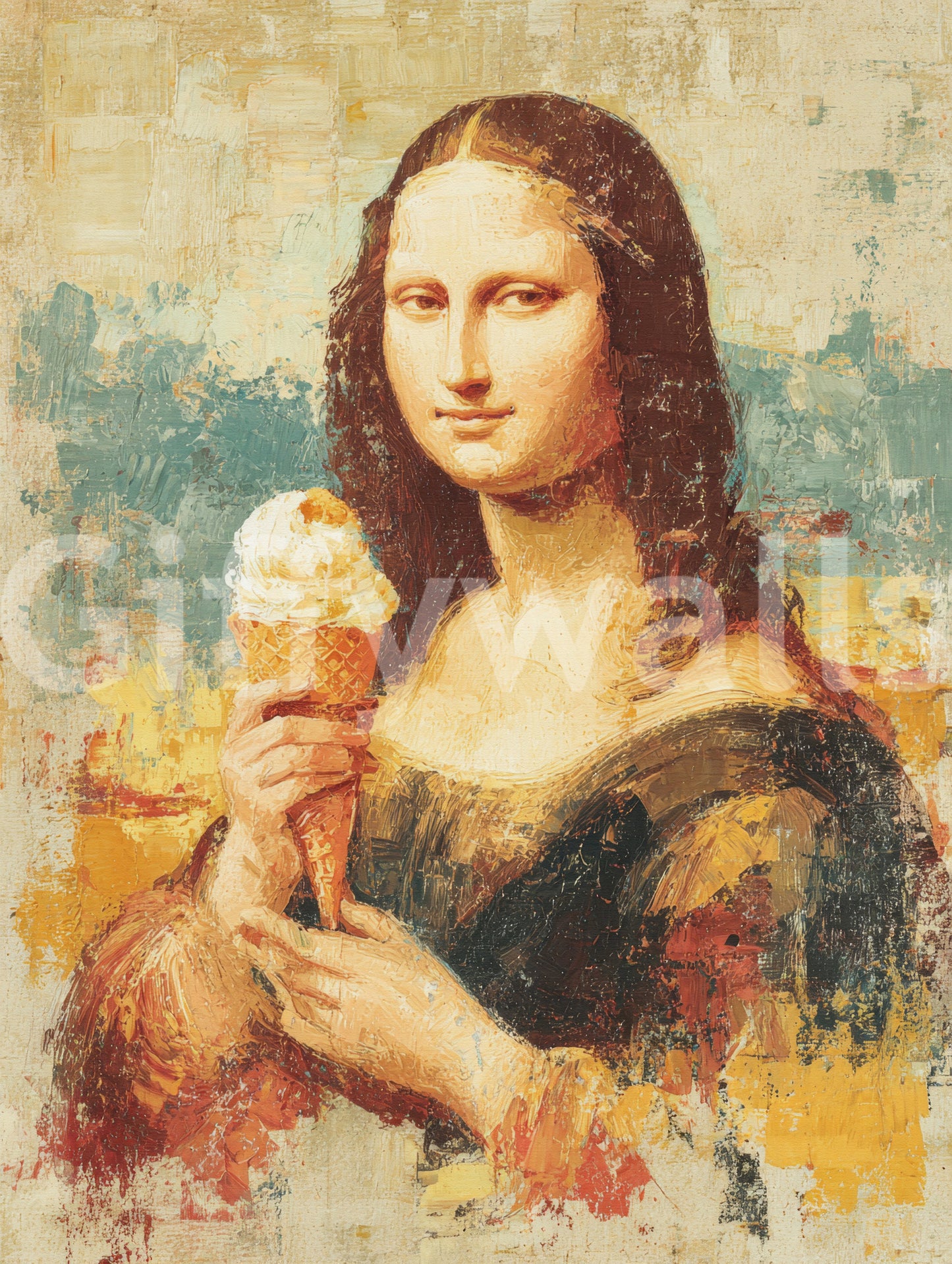 famous painting with a modern update