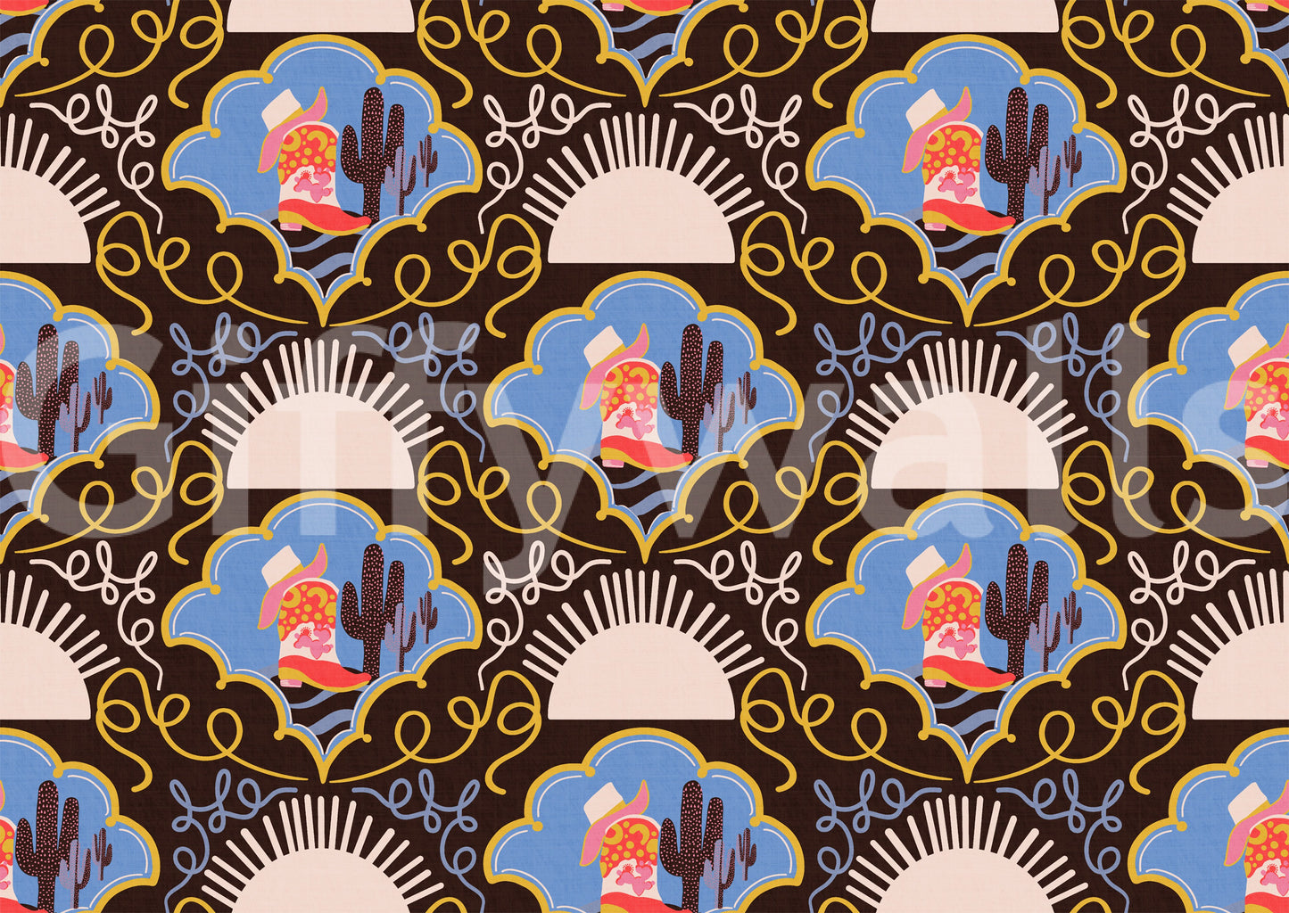 The image captures the spirit of the Wild West.