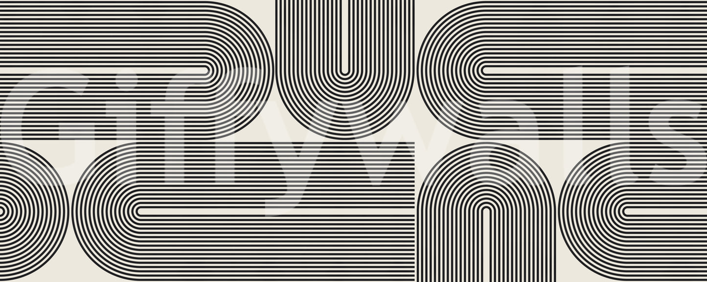 The Geometric Archway mural makes a sophisticated and striking statement.