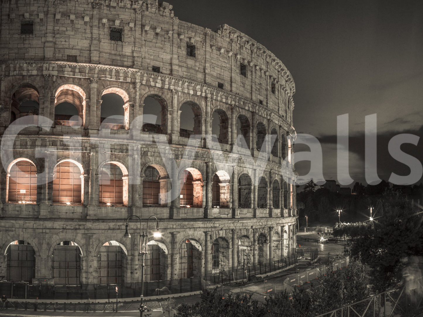 The wallpaper has a smooth, non-reflective matte finish.