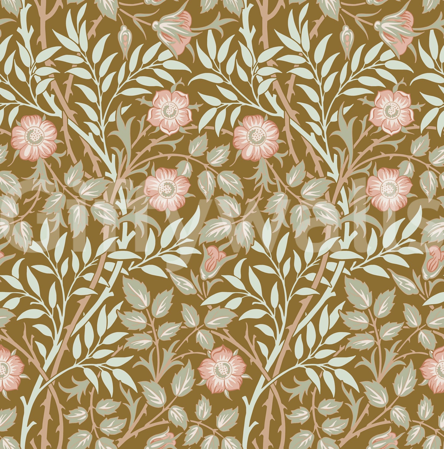 The wallpaper has a smooth, non-reflective matte finish.