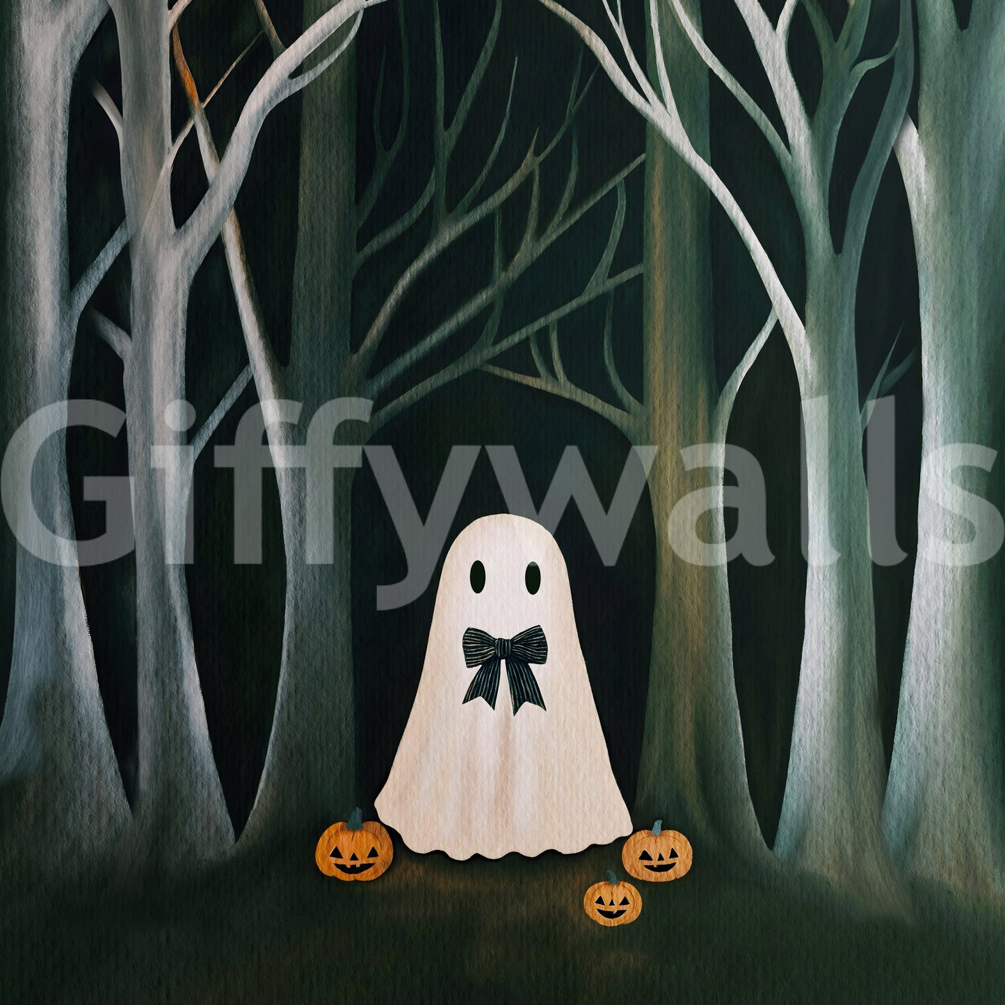 The Preppy Ghost Wall Mural - elegant design