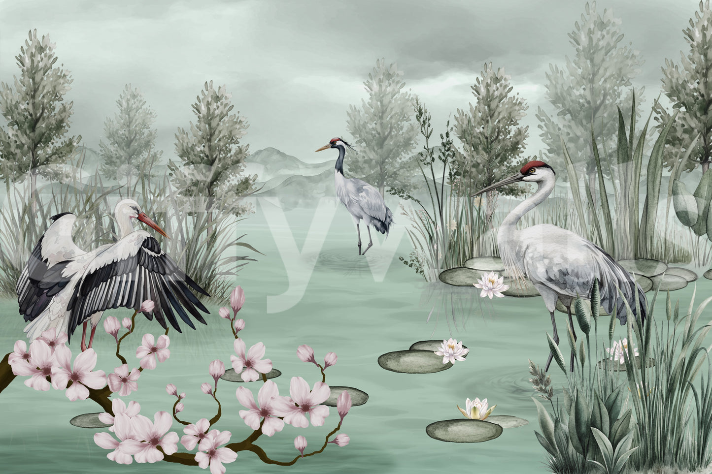 The image is suitable for a bedroom or a living space.