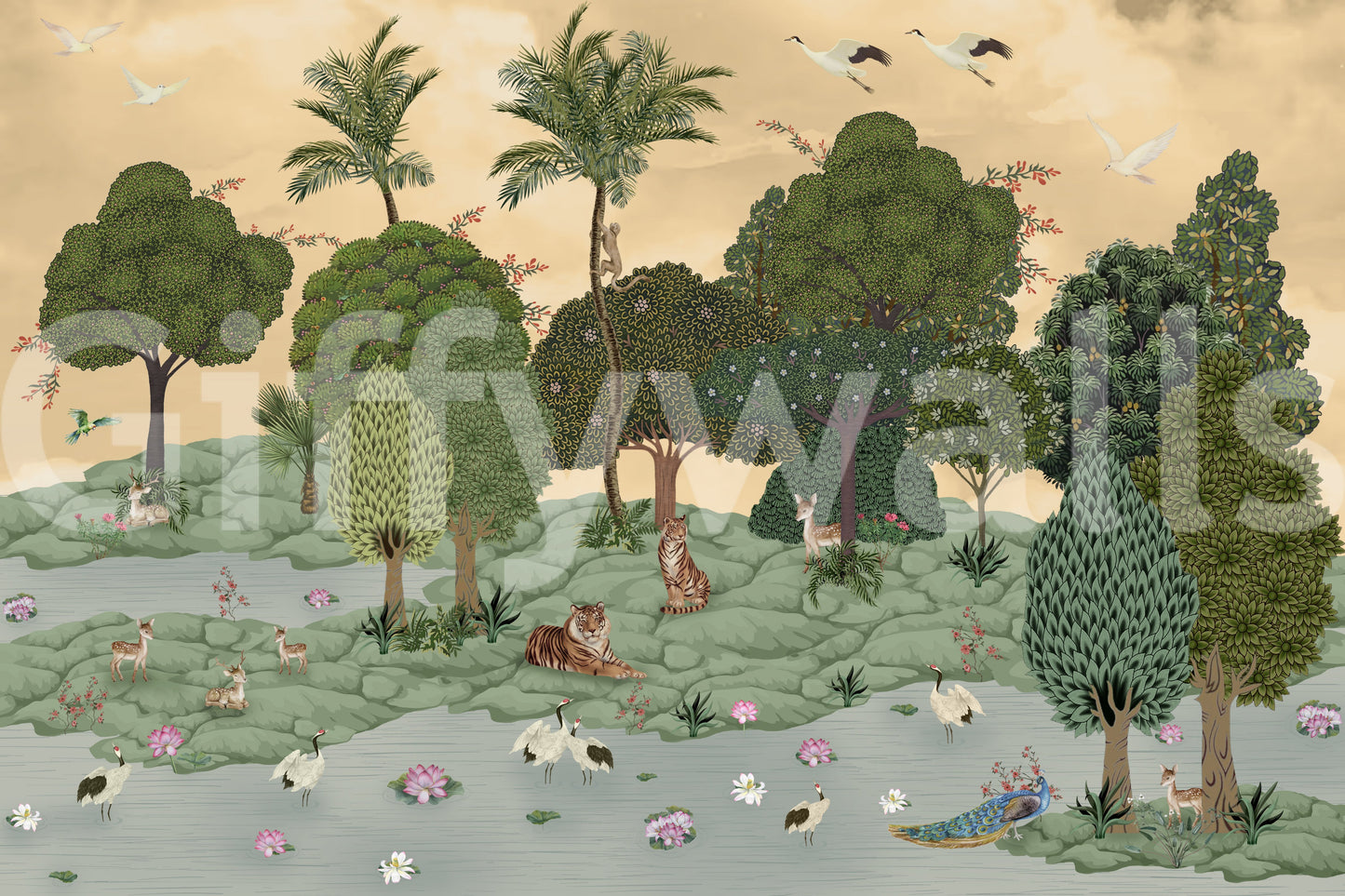 The style is painterly or a detailed illustration.