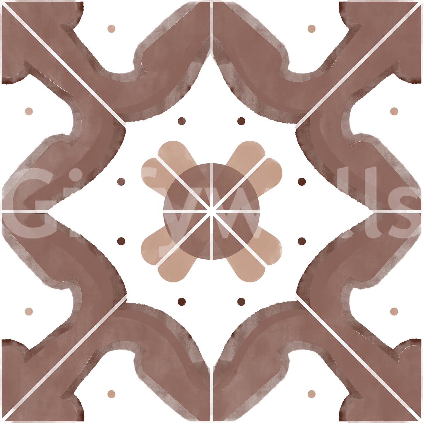 Wallpaper with a pattern of classic squares