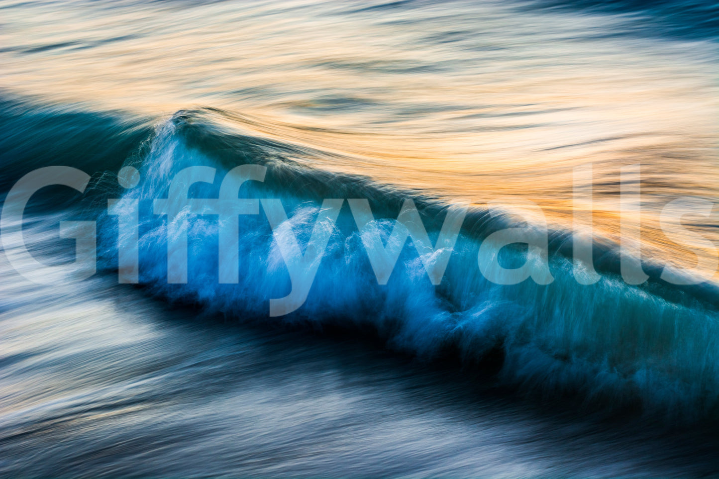 A high-quality serene ocean wall mural for walls.