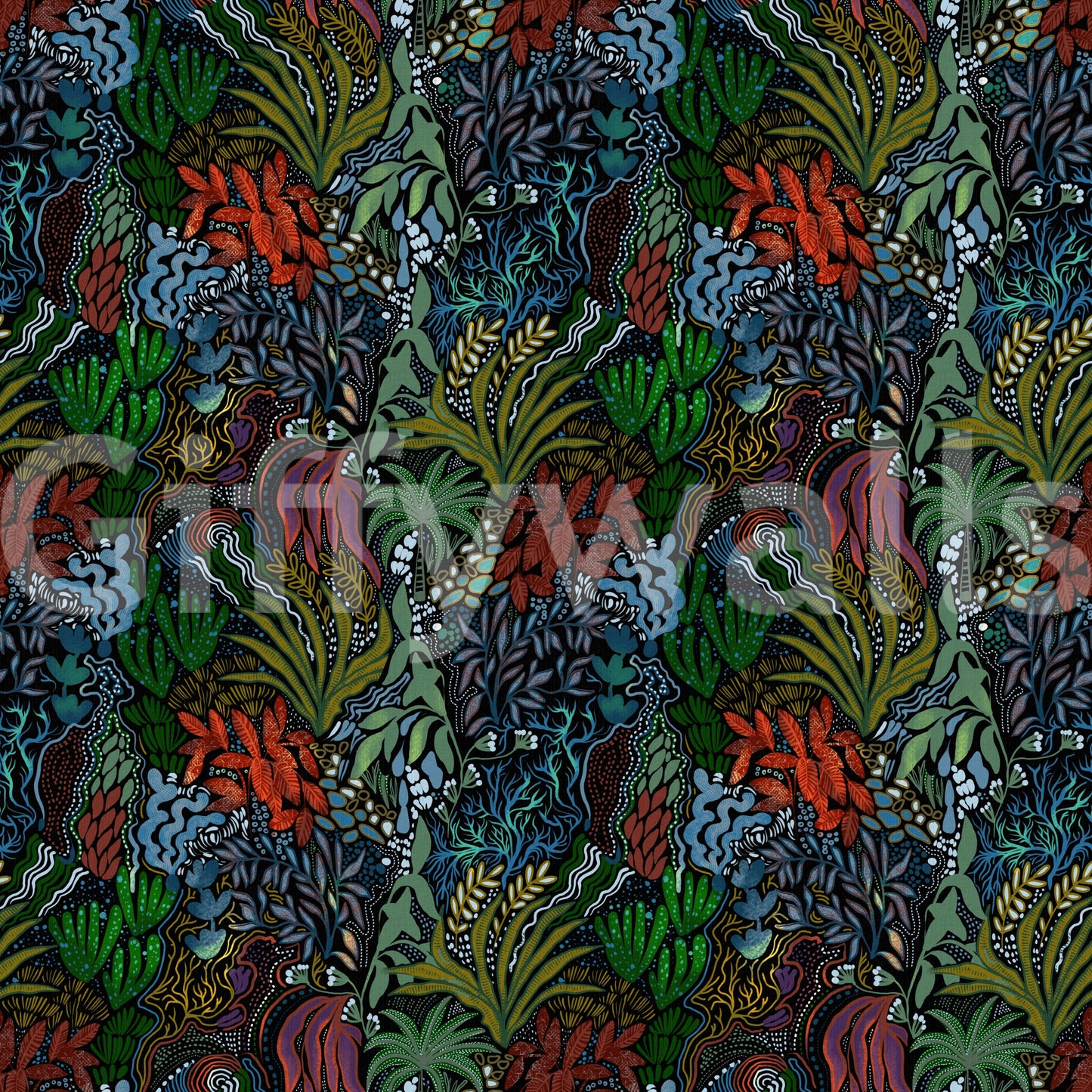 A calming magical bloom wallpaper mural that defines a space.