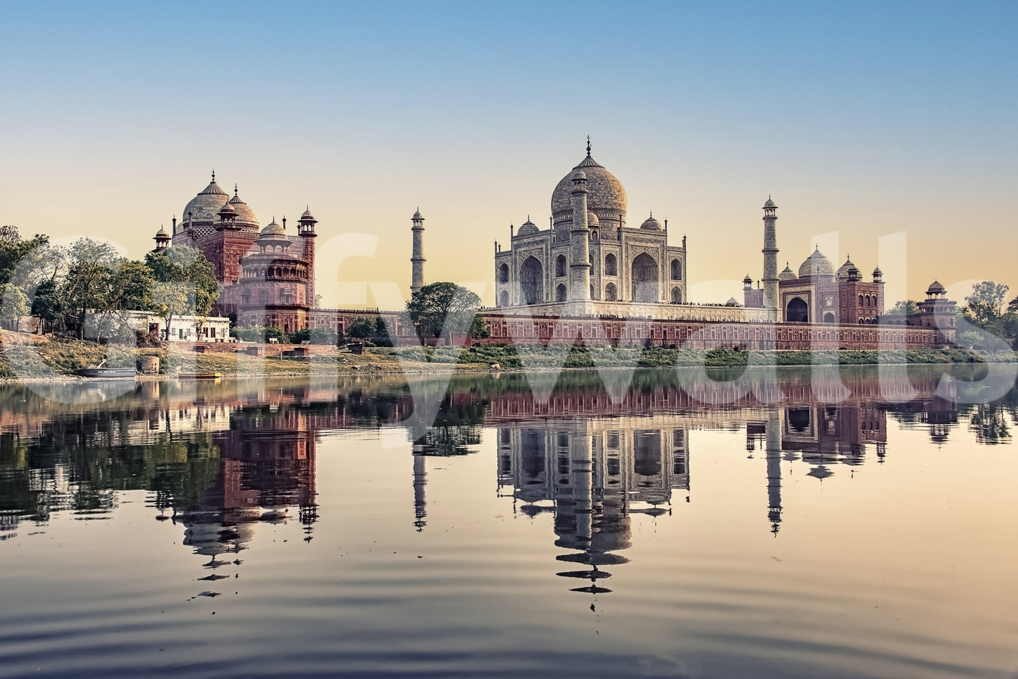 Taj Mahal's Reflection Wall Mural