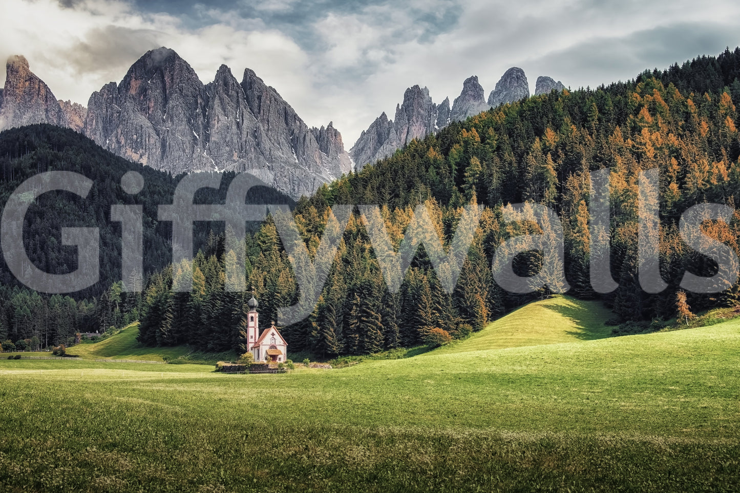 A high-quality serene peak wall mural for walls.