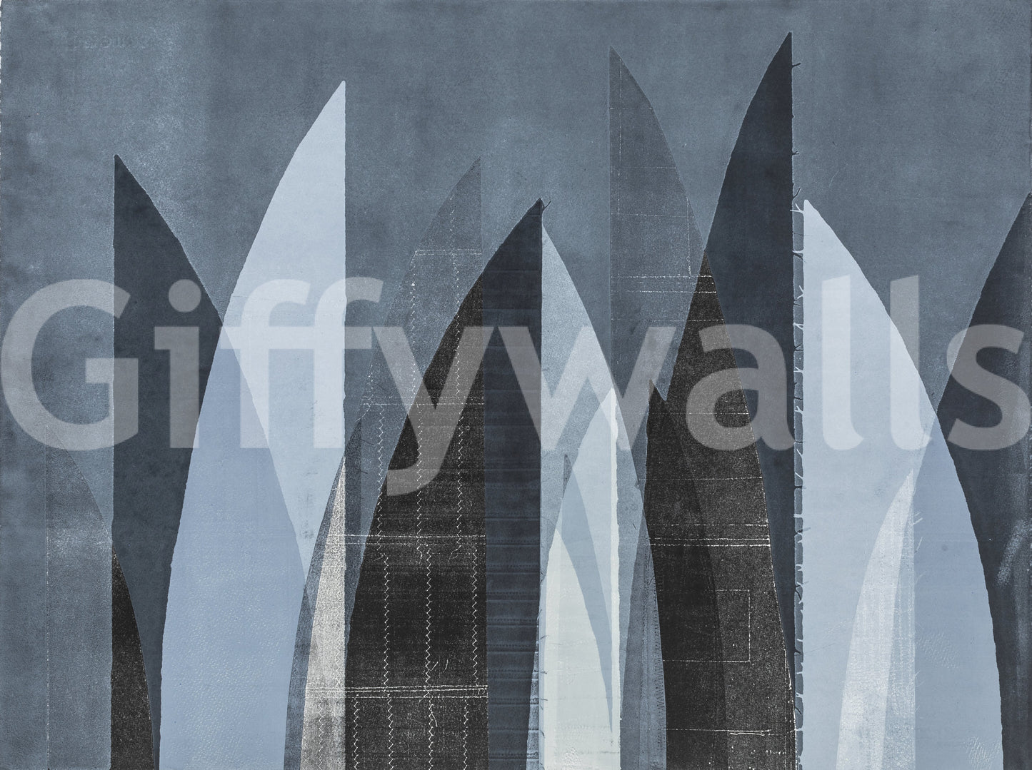 An artistic nature inspired mural for home decor.