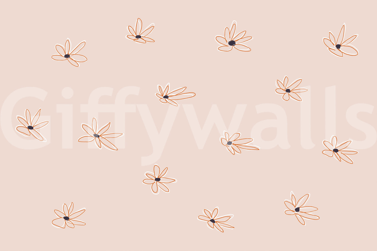 A high-quality serene flower wall mural for walls.