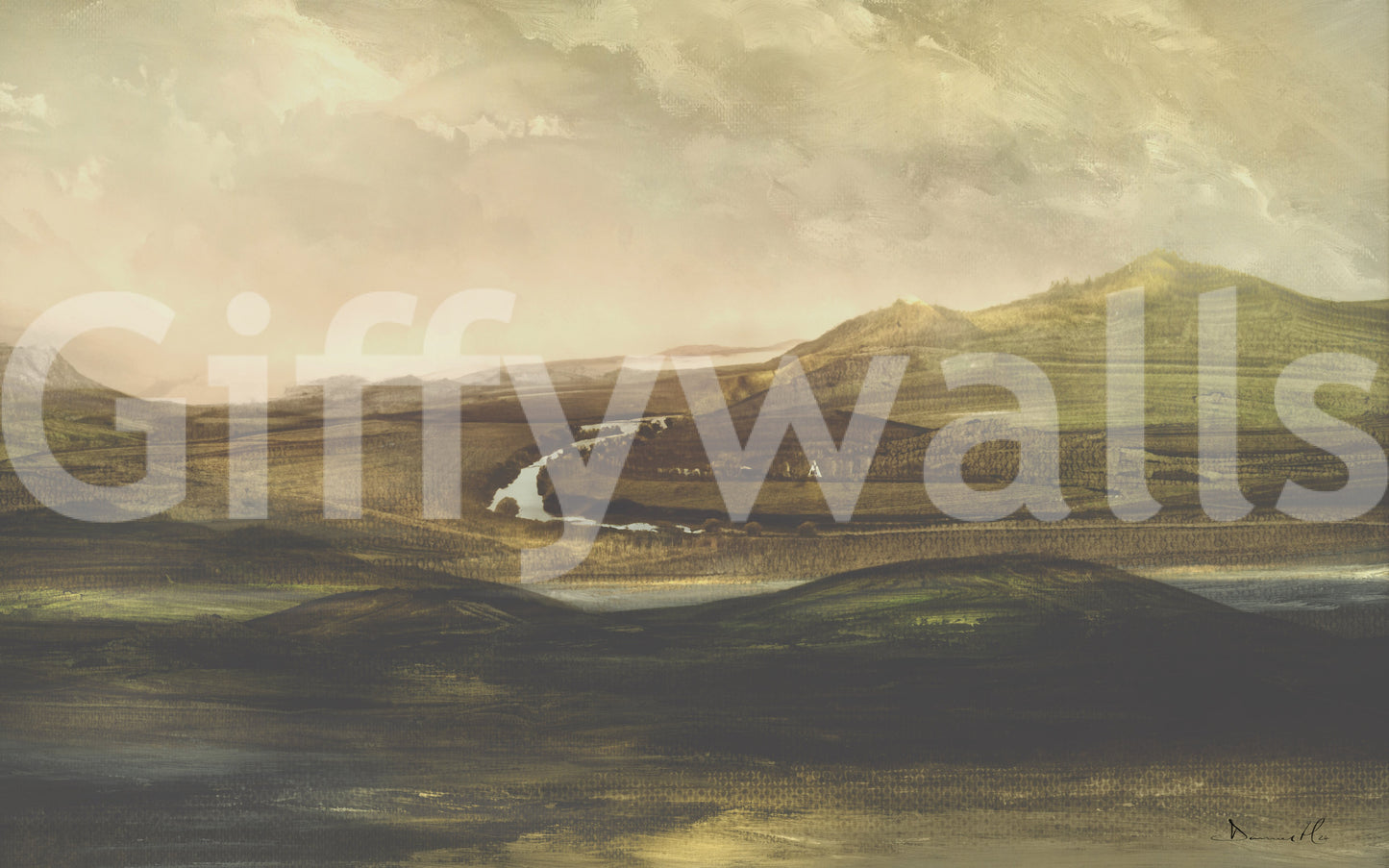 Painted Valley Vista Wall Mural -2925053