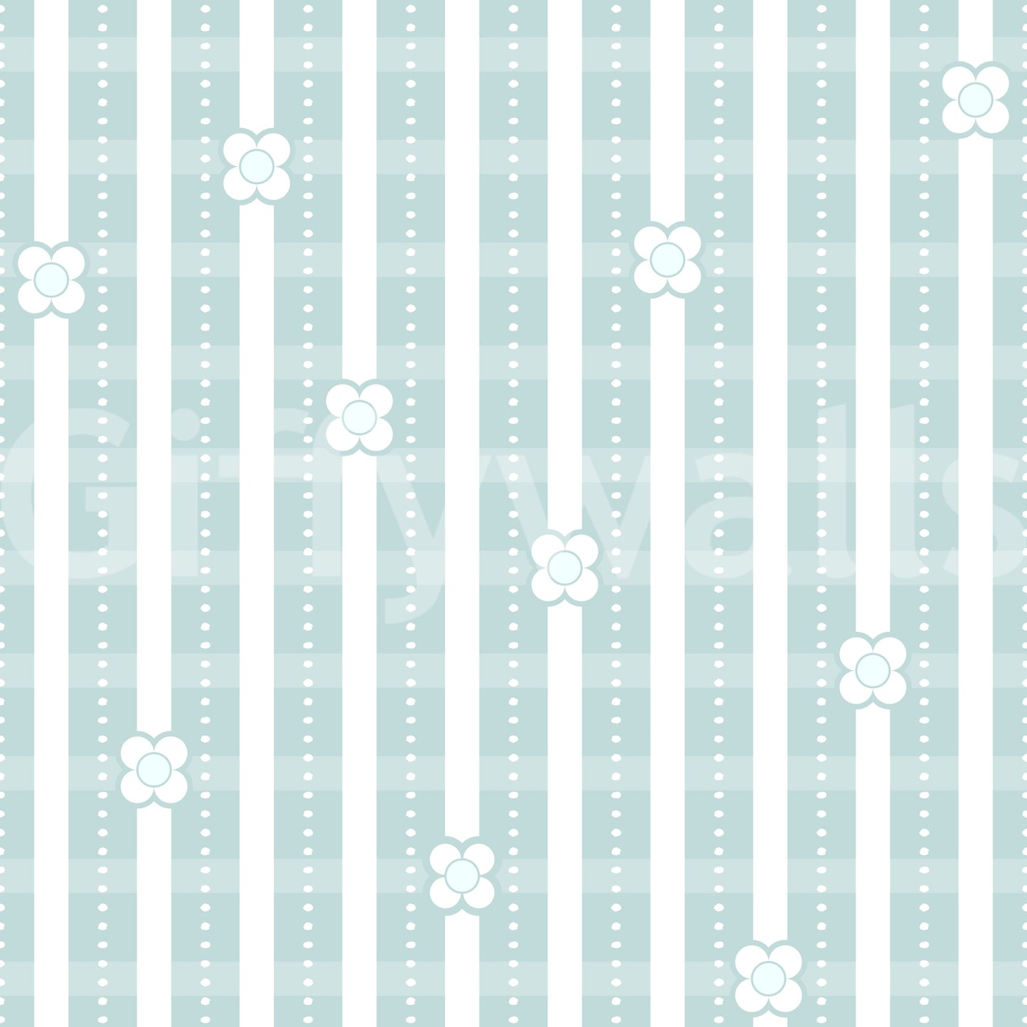 Floral Stripe Serenity Wallpaper