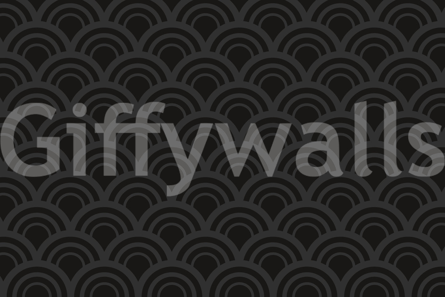 Black Charcoal Waves Wall Mural