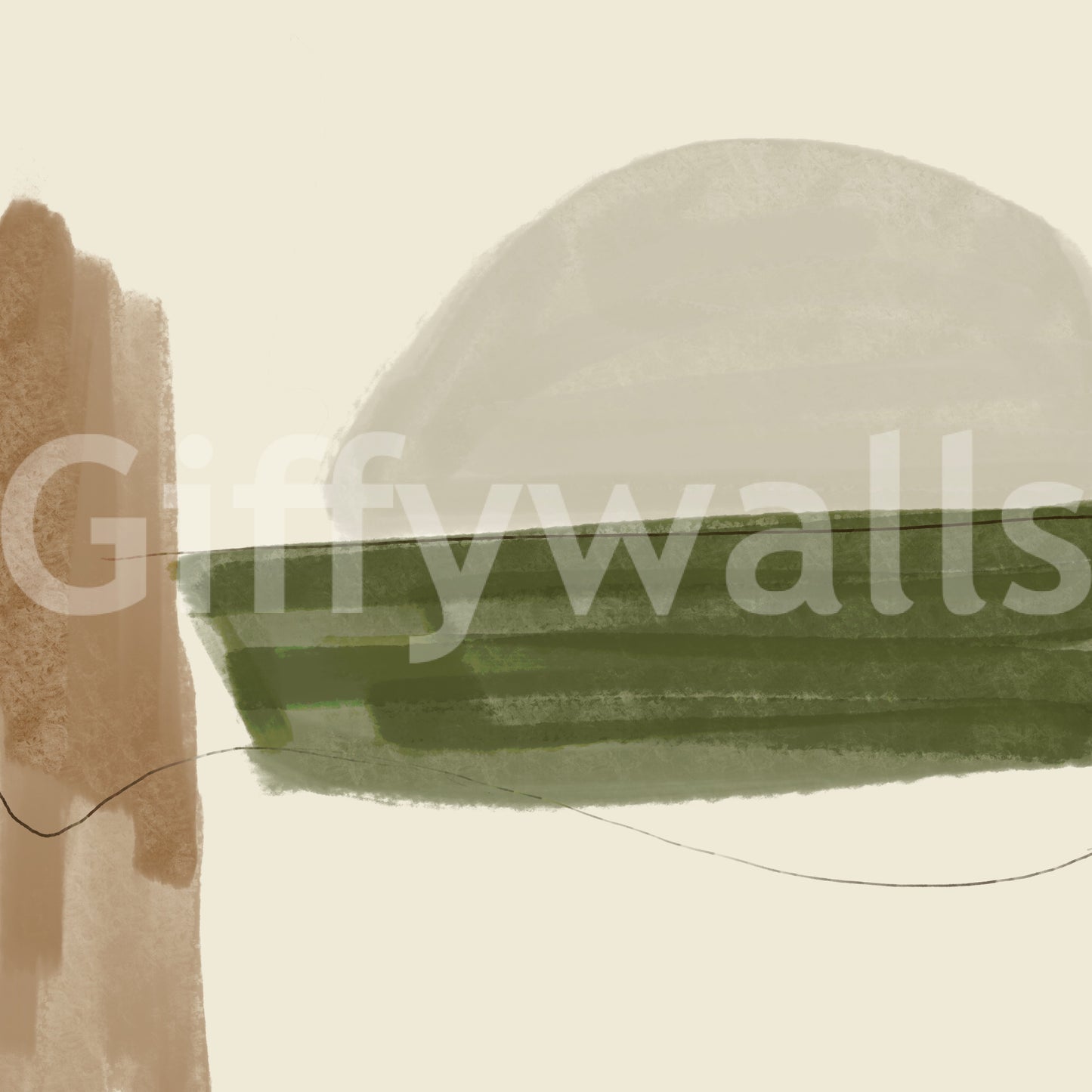 Sophisticated Minimalist Nature Tones canvas featuring modern lines.