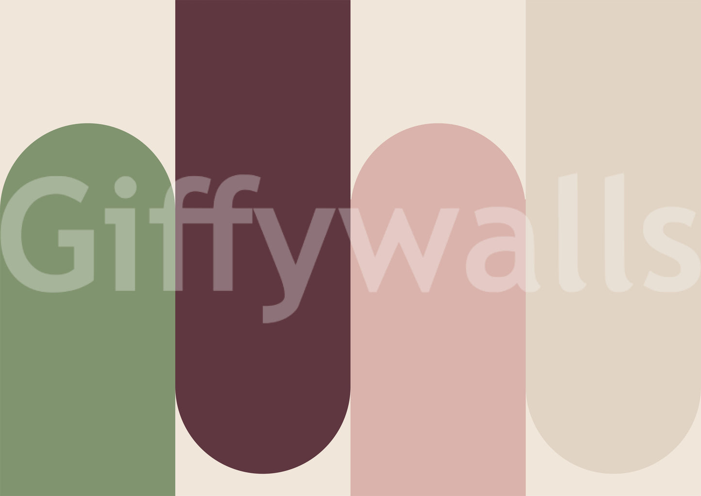Soft tones, Contemporary Shapes Blend decorative mural.