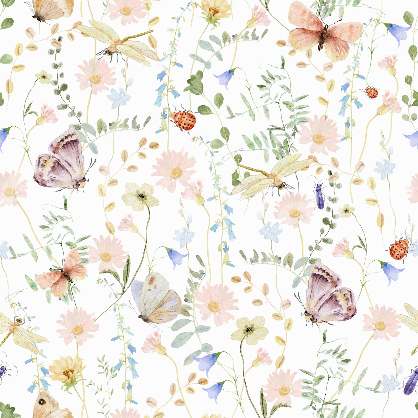 Blush Meadow's Whisper Wallpaper
