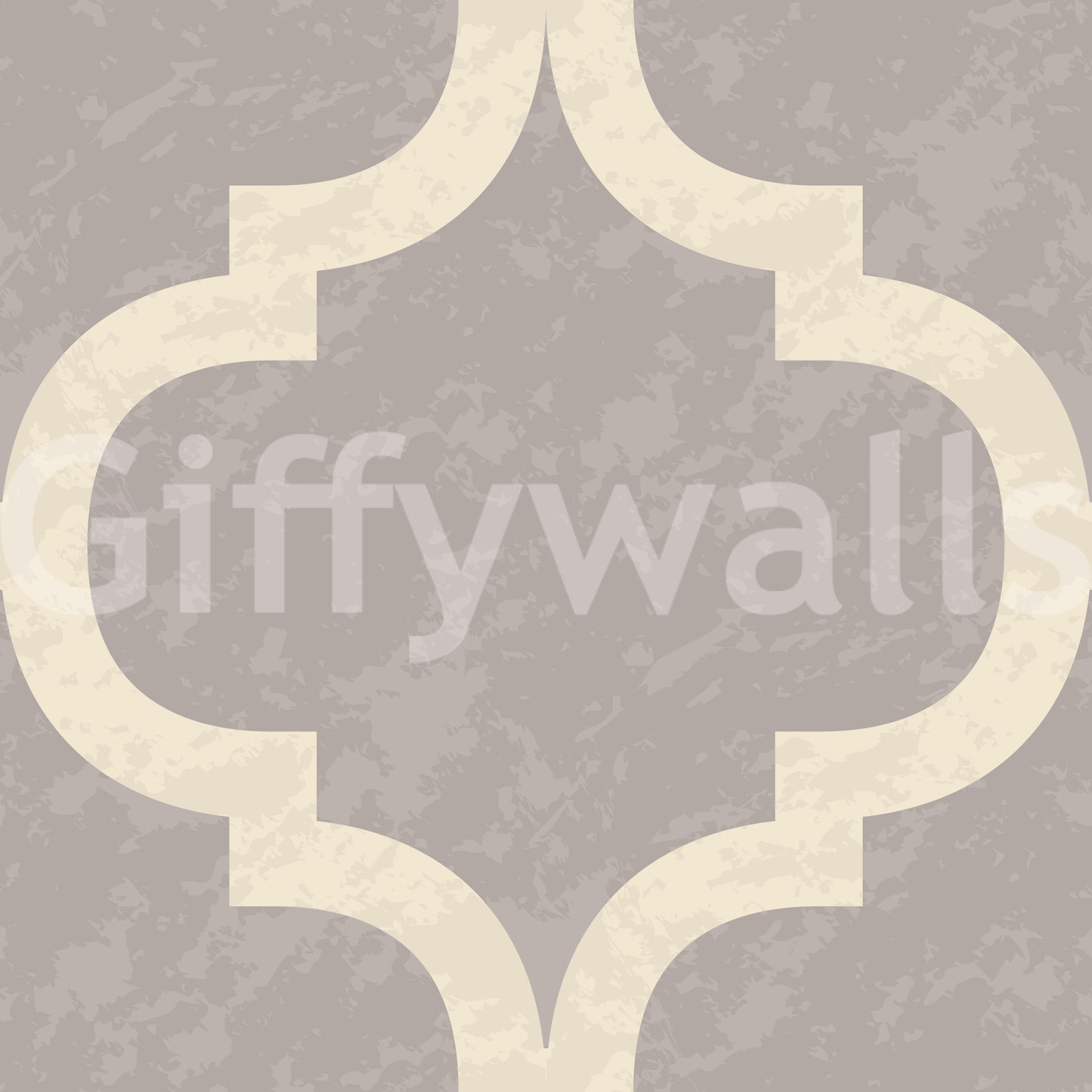 Moroccan Ogee - Stone Grey Wallpaper