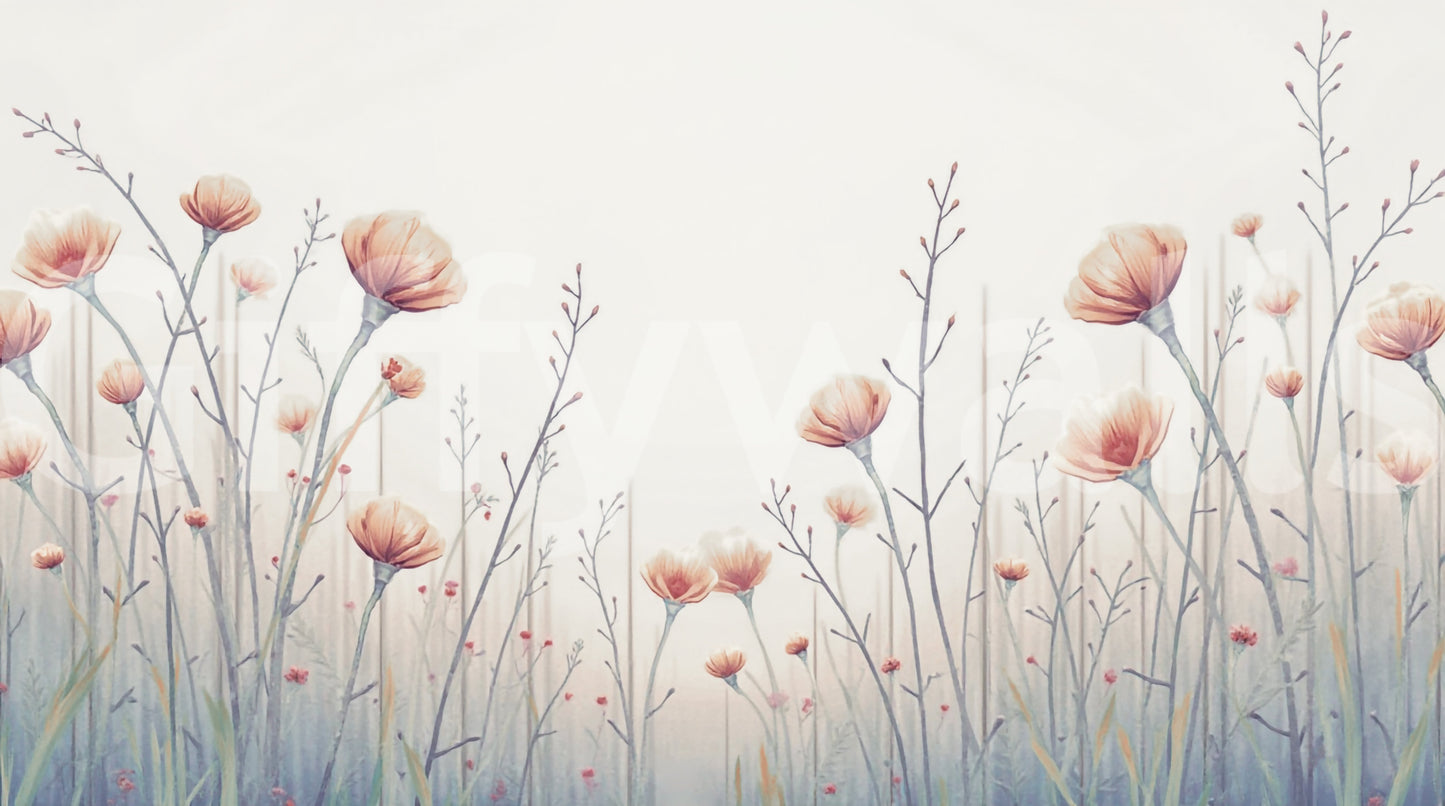 Whispering Blooms Wall Mural