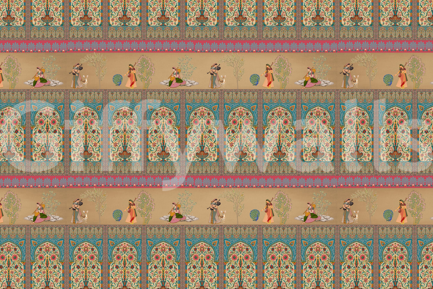 Courtly Serenade Wall Mural