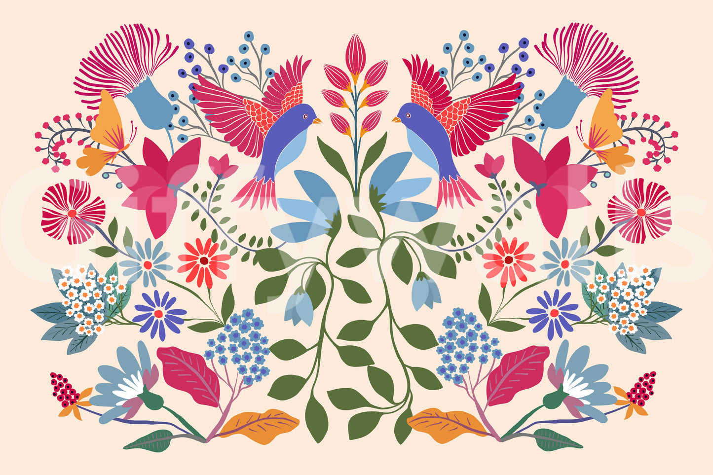 Mexican Garden Wall Mural