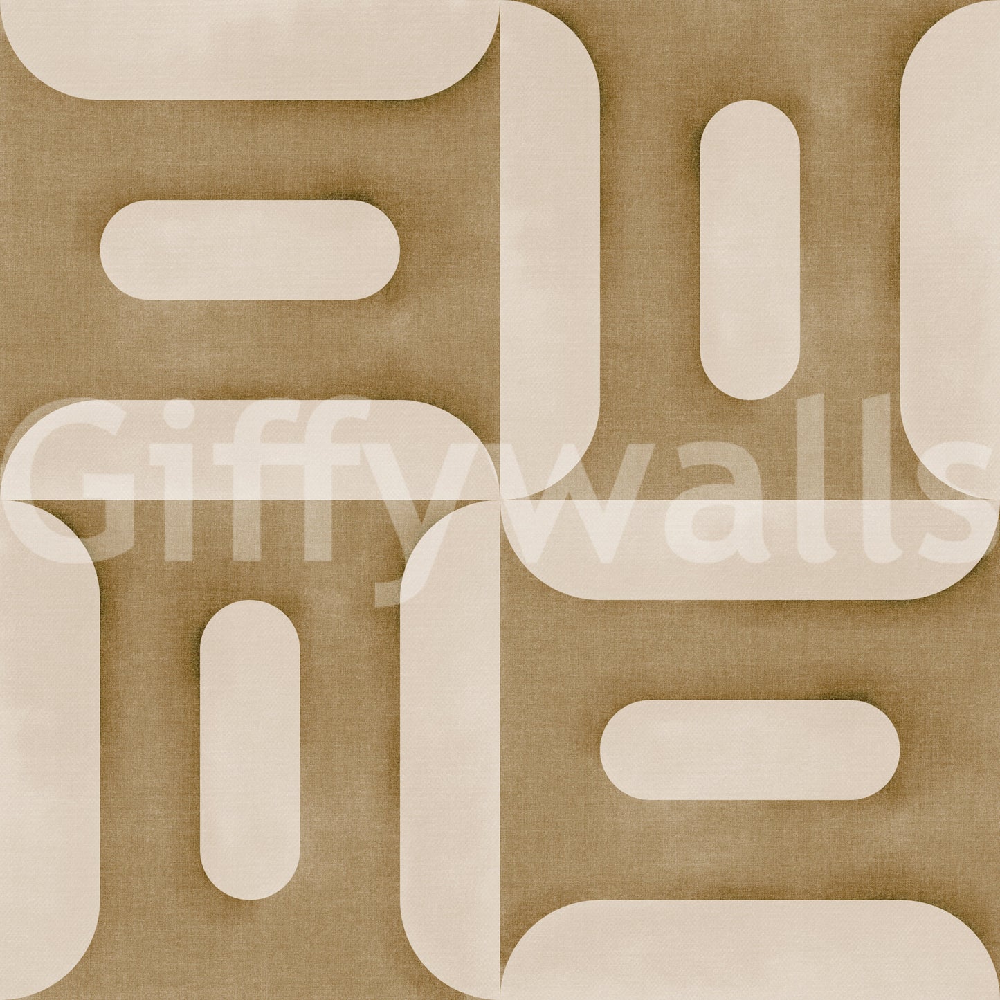 Modern Textured Geometries Camel Wallpaper